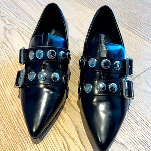 BNWOT Jeffery Campbell Black Patent Embellished Shoes-showstopper